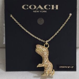 Coach Pavé Rexy Pendant Necklace